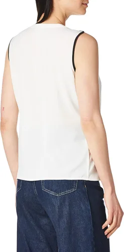 Miniatura 3 de Calvin Klein Top sin mangas con cuello dividido para mujer