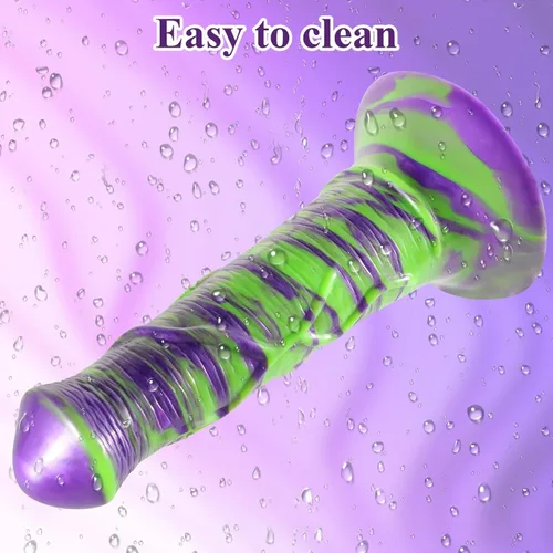 Miniatura 6 de Consolador de caballo, consolador pequeño de 7.8 pulgadas con ventosa fuerte, consolador de fantasía morado, consolador de silicona para adultos