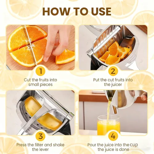 Miniatura 5 de Exprimidor de mano - Exprimidor manual de aluminio, exprimidor de mano grande, extractor de jugo de frutas resistente para limón, naranja, lima, 1