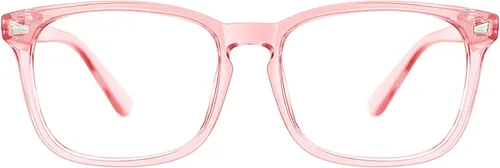 TIJN Lentes de bloqueo de luz azul para mujeres y hombres, marco transparente cuadrado, anteojos nerd anti rayo azul, gafas para pantalla de