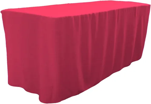 Miniatura 5 de LA Linen Mantel ajustable de popelina de poliéster, 96.2 in de largo x 30.0 in de ancho x 76.2