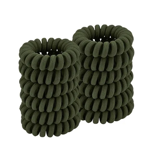 Miniatura 5 de Lazos para el cabello en espiral para soportes gruesos para cola de caballo (paño marino, 12 piezas) – sin arrugas para todo tipo de cabello Tela
