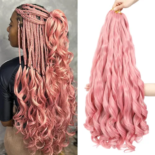 Miniatura 38 de WIPPORYA Cabello Rizado Francés para Trenzar de 24 Pulgadas, 6 Paquetes de Cabello Ondulado Suelto Elástico para Crochet Pre-Estirado 3.53