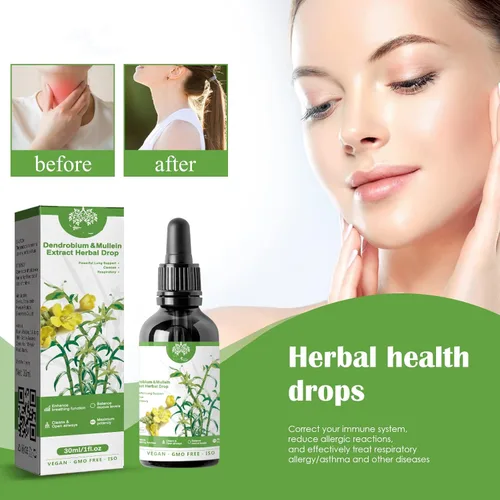 Miniatura 2 de Clearbreath Dendrobium & Mullein Extract – Potente apoyo pulmonar, gotas de aliento claro a base de hierbas, extracto de gordolobo de dendrobium 2