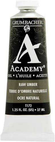 Miniatura 7 de Grumbacher Academy Pintura al óleo, 5.1 fl oz/5.07 oz, color ámbar crudo Umber crudo