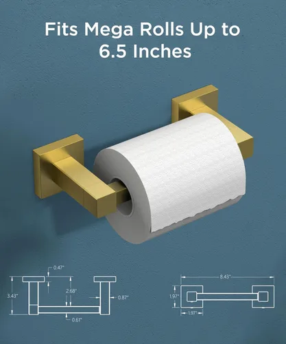 Miniatura 3 de FORIOUS Soporte de Papel Higiénico para Montaje en Pared, Soporte de Rollo de Tejido Giratorio de Doble Poste de Acero Inoxidable Resistente al