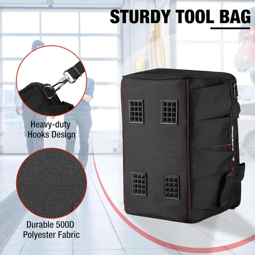 Miniatura 4 de Workpro W081020A - Bolsa para herramientas de almacenamiento con boca ancha (12 pulgadas)