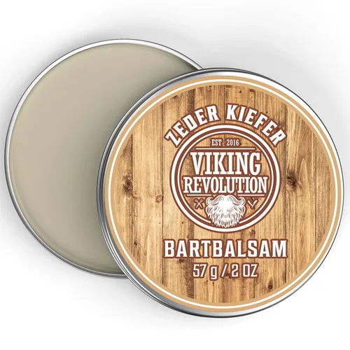 Miniatura 8 de Viking Revolution Bálsamo para barba de cedro y pino, mantequilla con aceite de argán, suavizante e hidratante para hombres, cera para barbas
