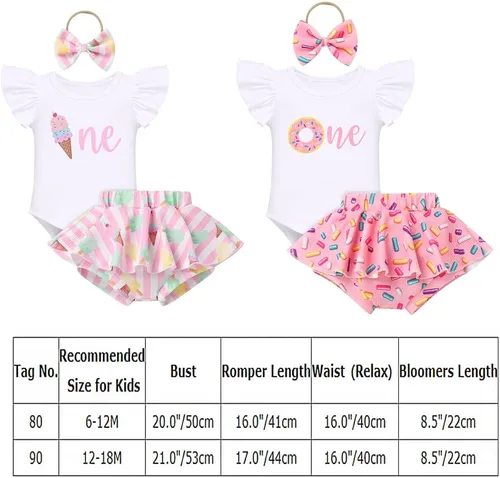 Miniatura 7 de IMEKIS Traje de 1er cumpleaños para bebé niña con estampado de girasol y durazno + pantalones cortos con volantes + diadema para sesión de fotos