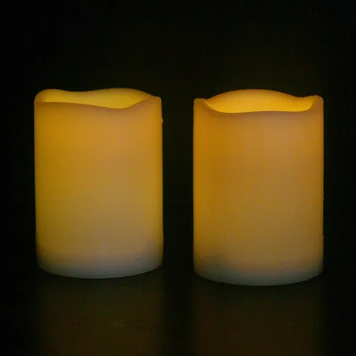 Miniatura 5 de CANDLE CHOICE Velas LED sin flama, impermeables, de pilas, para exteriores, con control remoto y temporizador, luz blanca parpadeante de resina