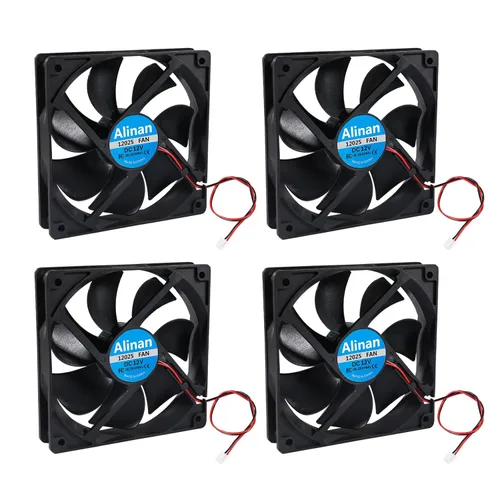 Miniatura 8 de Alinan 4pcs 4.724x4.724x0.984 in 5V Ventilador USB 2000RPM 66.3CFM 31.5dBA Computadora y Electrónica Ventilador de Refrigeración