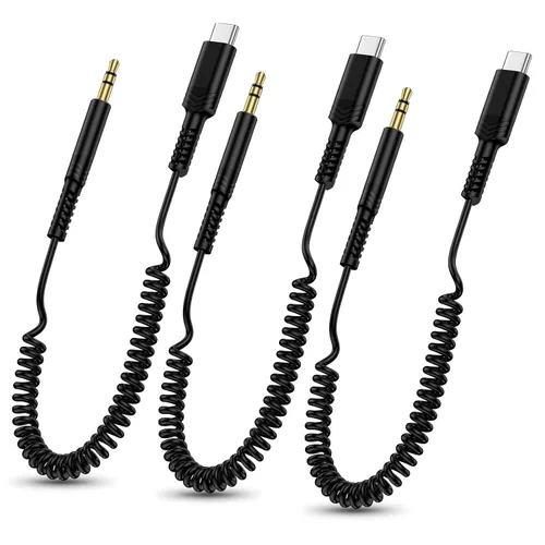 Miniatura 9 de Cable Samsung S26 Ultra USB C a conector auxiliar de audio de 0.138 in, cable trenzado auxiliar de 3 pies tipo C a auriculares auxiliares para Azul