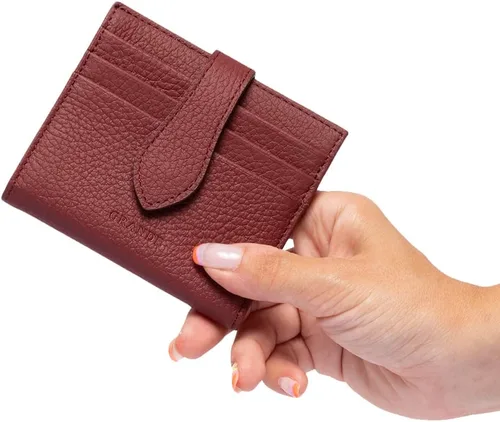 Miniatura 24 de Grande -3803 Cartera unisex, Azul (Iced Blue), Cartera delgada de cuero con cierre a presión pequeño