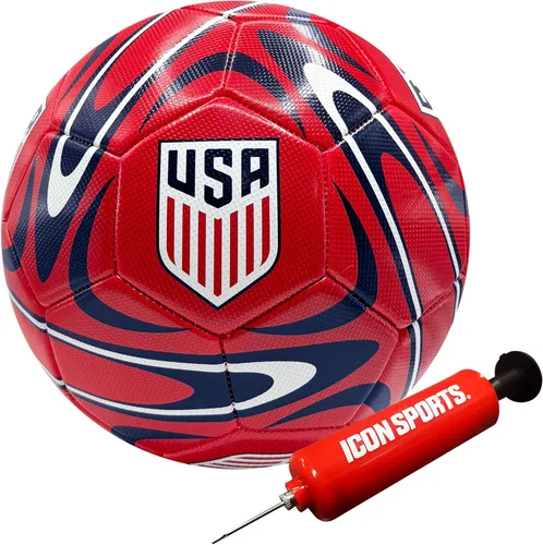 Miniatura 18 de Icon Sports Balón de fútbol oficial de la Federación de Fútbol de USA83BL-Blanco