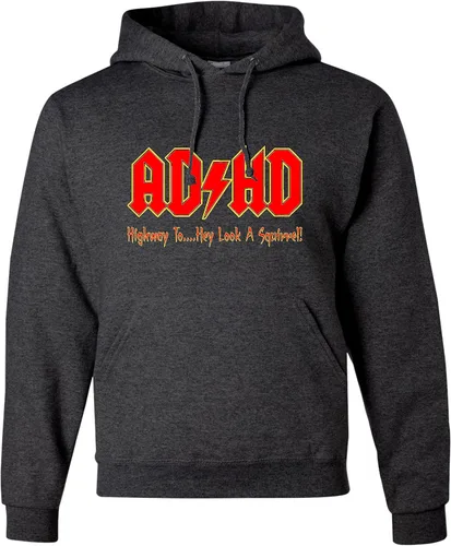 Miniatura 71 de Go All Out Sudadera con capucha para hombre y mujer con texto en inglés "Highway To Hey Look A Squirrel