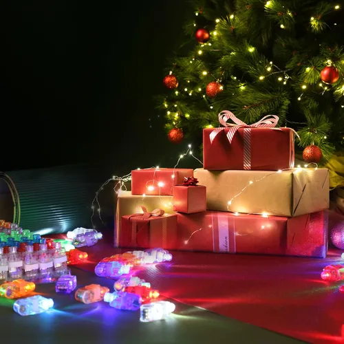 Miniatura 8 de CALIFORNIA CADE ELECTRONIC Luces de dedo, 100 piezas en 7 colores, linternas de dedo para niños y adultos, luces de dedo que brillan