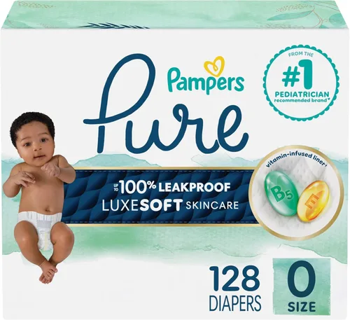 Miniatura 2 de Pañales para recién nacido/talla 1 (8-14 libras), 35 unidades – Pampers Pure Protection desechables para bebé, protección hipoalergénica y sin