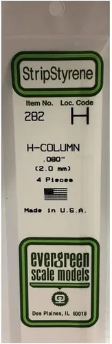 Miniatura 2 de Evergreen Escala Modelos H-Columna .080" (4), EVG282