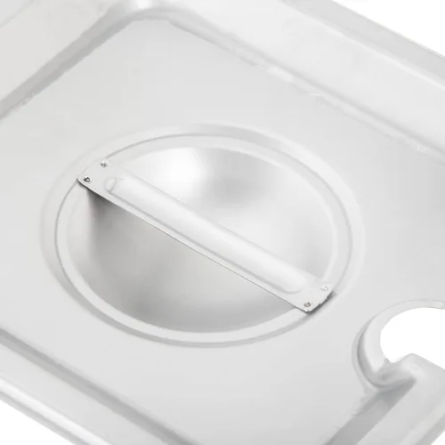 Miniatura 4 de Carlisle FoodService Products Durapan - Tapa para sartén de alimentos de acero inoxidable de tamaño 1/6 con mango cóncavo para catering, bufés