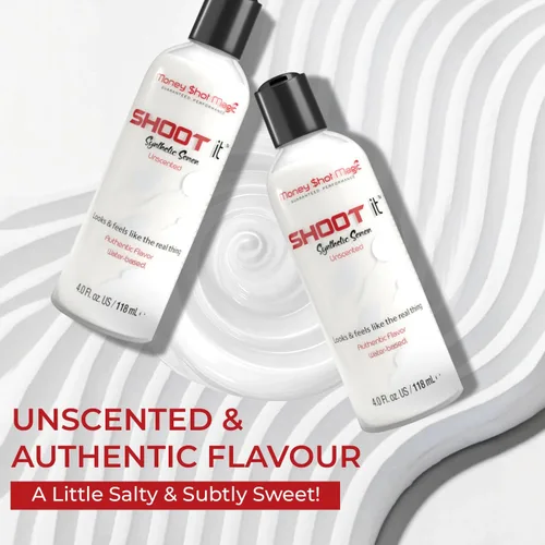 Miniatura 3 de Shoot IT Semen sintético a base de agua con sabor auténtico, lubricante sin perfume de 4 onzas para parejas, con la confianza de la industria