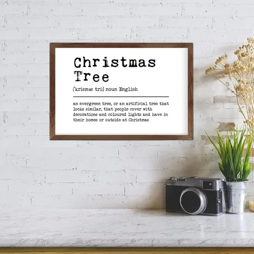 Miniatura 4 de Family Lettering Frame Wood Signs Definitions Christmas Tree Vintage Wall Art Wood Frame Sign Encouragement Farmhouse Wood Sign for Home Door Window