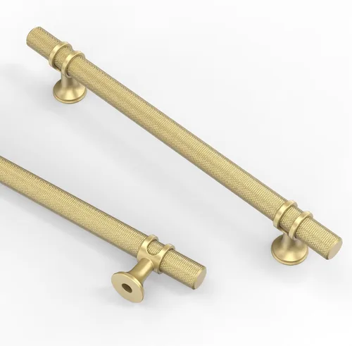 Miniatura 34 de Asidrama - Paquete de 10 manijas para gabinete de cocina de 3 pulgadas (76mm) de color negro mate y bronce champán, tiradores para gabinete
