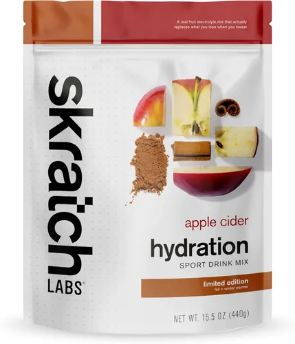 Skratch Labs Polvo de Hidratación | Mezcla de Bebida Deportiva | Polvo de Electrolitos para Ejercicio, Resistencia y Rendimiento | Sidra de Manzana