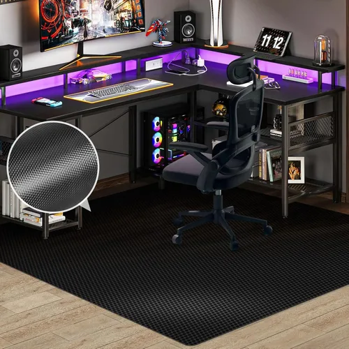 Tapete impermeable de 50 x 60 pulgadas para silla de madera, tapete para silla de oficina para silla rodante, tapete de escritorio para suelo de