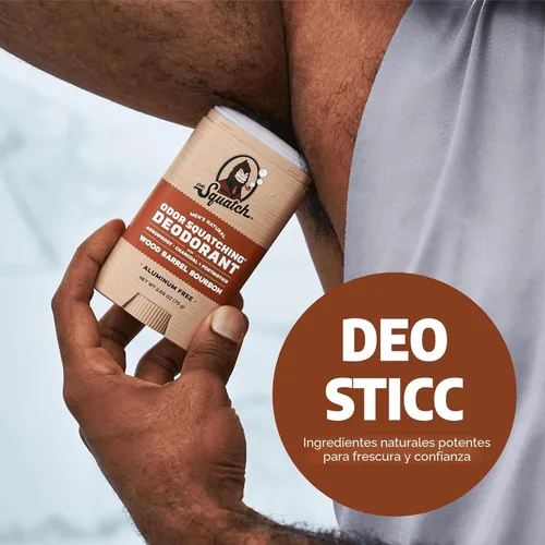 Miniatura 5 de Dr. Squatch Desodorante Natural para Hombres Paquete de 3 Wood Barrel Bourbon – Desodorante Eliminador de Olores para Hombres Sin Aluminio