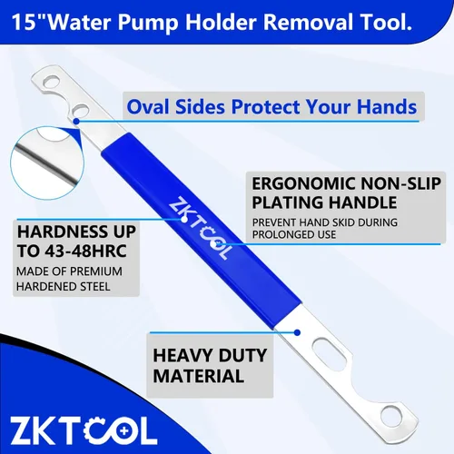 Miniatura 4 de ZKTOOL Juego de llaves para acoplamiento de ventilación, llave de herramienta de ventilador de embrague de 32mm y 36mm, herramienta de remoción