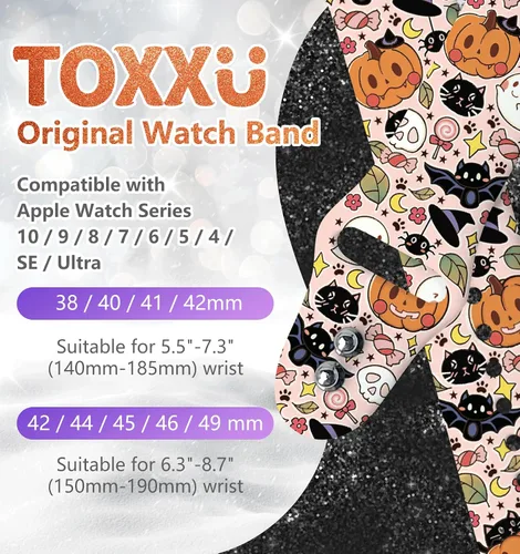Miniatura 4 de Banda de Reloj para Festividades Compatible con Apple Watch Series 11 10 9 8 7 6 5 4 3 Ultra SE para Mujeres y Hombres, Elegante y Divertida Banda