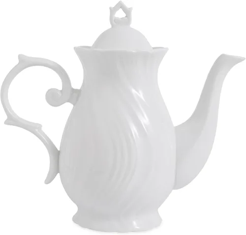 Miniatura 6 de Tetera de cerámica Agyiuns, tetera de porcelana con tapa, 38.8 Oz para té, leche, café, té de flores (Azul)