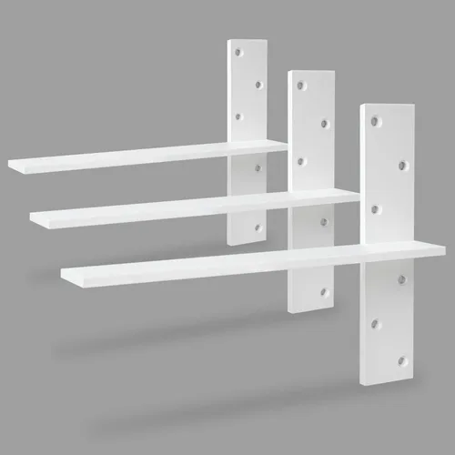 Miniatura 17 de Soporte de encimera colgante gratuito de 8 pulgadas de largo x 2.5 pulgadas de ancho, paquete de 2 soportes de estante de pared flotante oculto