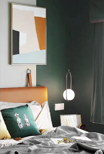 Miniatura 7 de Dimoon Papel Tapiz Verde de 236''x23.6'' para Despegar y Pegar Papel de Contacto Moderno Autoadhesivo Papel de Pared Removible Amigable para Verde