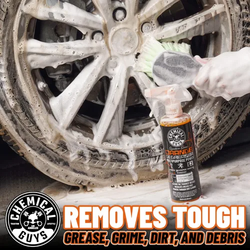 Miniatura 5 de Chemical Guys Orange Degreaser 16 oz - Paquete de 3 toallas de microfibra de grado profesional - Kit de limpieza resistente para motores, ruedas