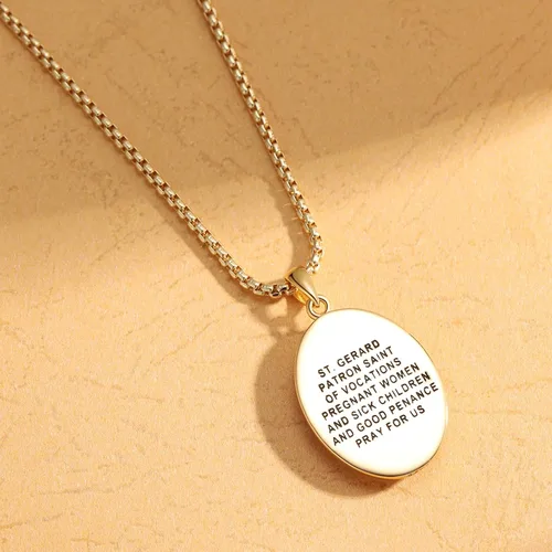 Miniatura 77 de Collar de plata de ley 925 con medalla de San Patrón, colgante de protección católica, amuleto, joyería religiosa para hombres y mujeres