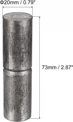 Miniatura 2 de uxcell Bisagras de soldadura, 2.874 in x 0.787 in macho a hembra de hierro para puerta de casa de metal, ventana, 4 pares