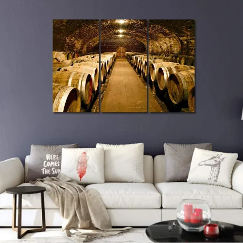 Miniatura 15 de Obra de arte para paredes del hogar, 3 paneles de letras de vino tinto, pinturas de corcho, impresiones HD, arte de pared de corcho de vino sobre