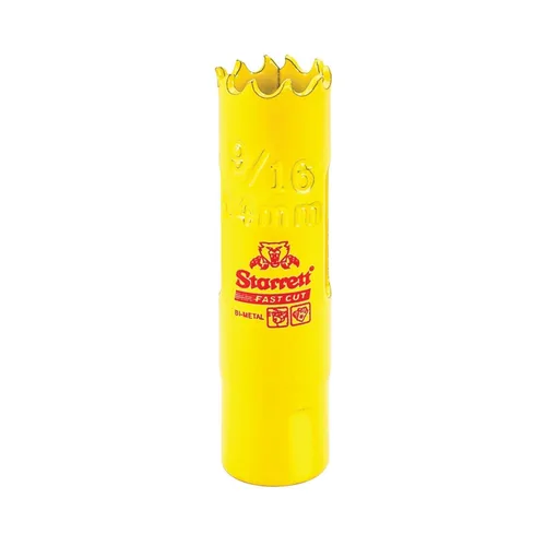 Miniatura 25 de Starrett FCH0100-G - Sierra de agujero recto de corte rápido bimetálica con dientes HSS resistentes a la abrasión, ideal para cortar metal, acero