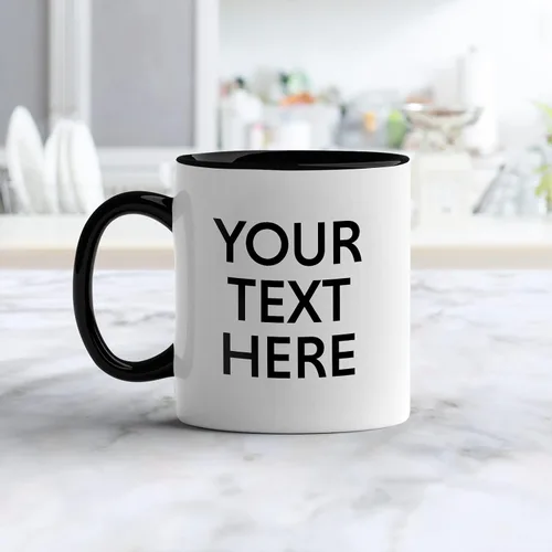 Miniatura 2 de GotPrint Tazas personalizadas con texto, taza personalizada con mensaje, regalo personalizado, diseño de doble cara, taza de café única, borde Negro