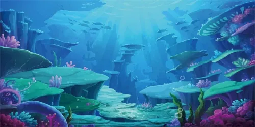 Fondo de fotografía de Sirenita - Fondo para fotos - Fondo de fotos - Fondo de Yeele de princesa sirena oceánica de 20 x 10 pies, imagen de fondo