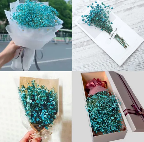 Miniatura 4 de Flores secas para el aliento del bebé, flores naturales secas de 17 pulgadas, a granel con 3000 brotes, gypsophila seca real para bodas, fiestas