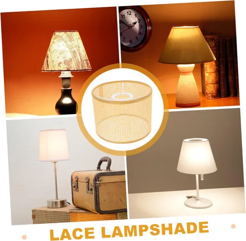 Miniatura 3 de Yardwe Pantalla de lámpara colgante tejida de ratán bohemio cubierta de lámpara colgante cubierta de luces de techo de granja cubierta de lámpara