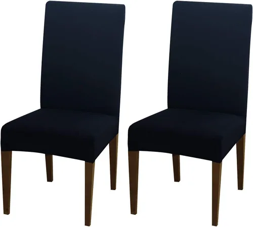 Miniatura 11 de JQinHome Juego de 8 fundas para sillas de comedor, fundas de alta elasticidad extraíbles y lavables, fundas protectoras de asiento para silla