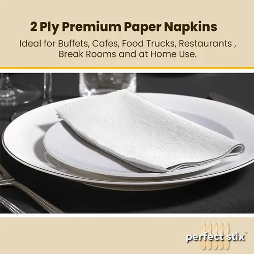 Miniatura 3 de Servilleta de cena premium de 2 capas 1/8 de pliegue (paquete de 100 unidades) 15 x 17 pulgadas