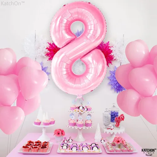 Miniatura 559 de KatchOn, Globo grande azul número 2 de 40 pulgadas Decoraciones de cumpleaños de Baby Shark para niño de 2 años Globo azul número 2 Globo