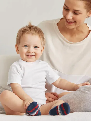 Miniatura 5 de Poroka Paquete de 6 camisetas de manga corta para bebés y niños pequeños, camisetas de algodón con cuello redondo para niños pequeños