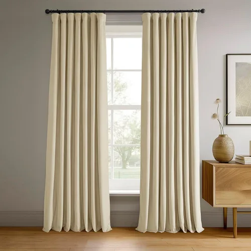 Miniatura 45 de HPD Half Price Drapes Cortinas Opacas Térmicas de Terciopelo Signature para Sala de Estar de 63 Pulgadas de Largo (1 Panel) con Bolsillo para Barra