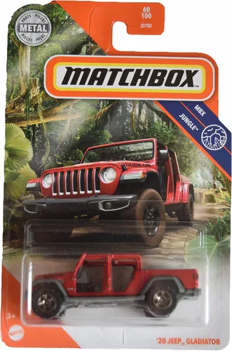Matchbox Jeep Gladiator, Red Jungle escala 1:64, control remoto, 3 pulgadas, 14+ niños unisex