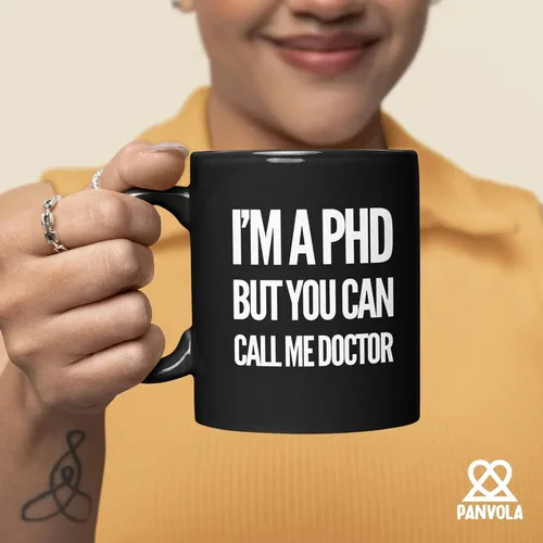 Miniatura 6 de I'm A PHD But You Can Call Me Doctor PhD Regalos de graduación Dr. Regalos de Dr. Taza de cerámica de 11 oz Negro 11 oz